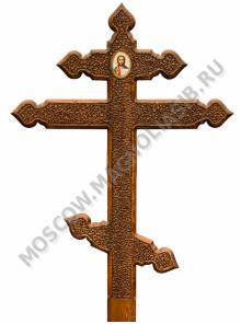 Крест деревянный Сердечки с гравировкой 230*85*40