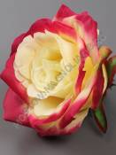  Роза флористическая, нетканое полотно 9 сл., 11.5см  (К) (Сир, лайм, роз, мал, оран, кр, бел микс )