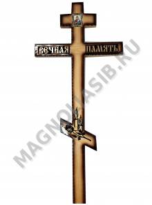 Крест деревянный Икона свеча и роза 220*66 С 