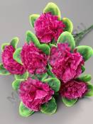 Букет гвоздик на листе 6гр 35см (микс)