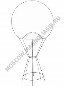 Каркас мет. Корзина большая (пров.2,5мм 3,5мм) выс.120/130см ш.68см