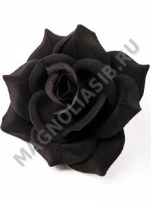 ***/ Роза бархатная черная  4сл., 14.5 см (К) (Черн)
