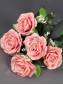 Букет флористических роз 5гр 52см (бел крем пепел-роз т-роз крас)