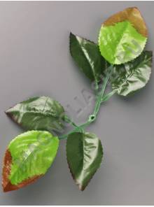 Лист розы шестерной для стандартной ножки шелк 23см