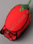 Бутон розы бархат 3сл 9,5см (крас тон-крас)